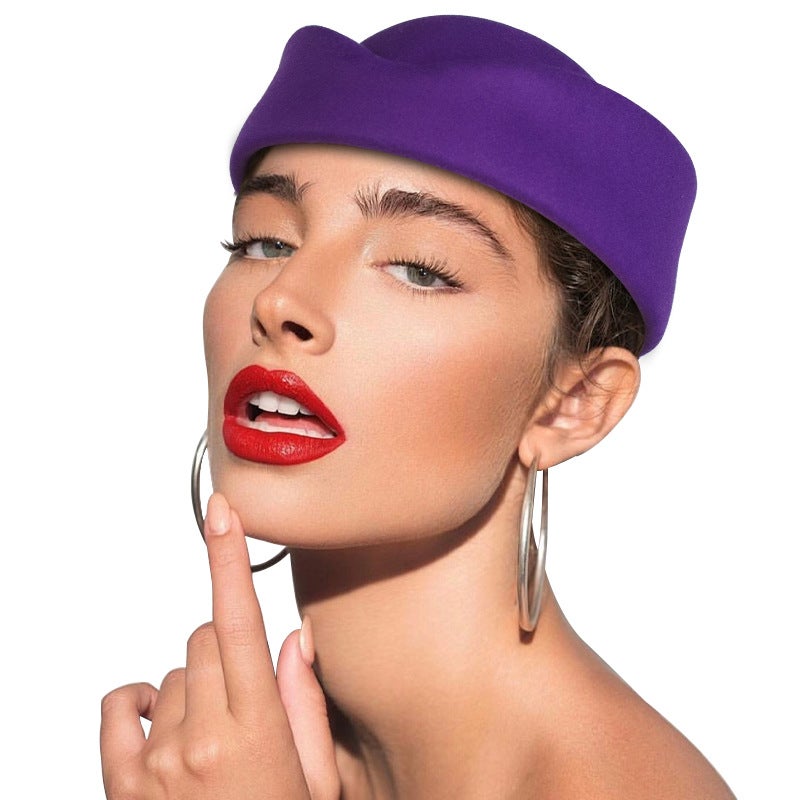 قبعة برباط من الصوف للنساء بتصميم بريطاني عتيق - Image 1